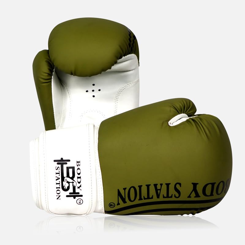 Image of Boxing Gloves - Faux Leather Training Gloves with Hook and Loop Velcro Closure for Long-Lasting Strength and Durability