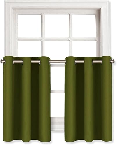 Miniatura 94 de NICETOWN Cortinas Opacas para Ventana de Guardería - Tratamiento de Ventana con Parte Superior de Ojales, Paneles de Cortinas Opacas (Verde Biscotti