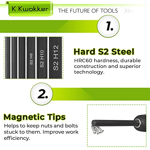 K Kwokker 150mm Hex Head Allen Wrench Drill Bits - Image 4
