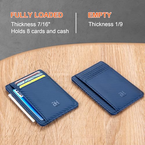 Image of GH GOLD HORSE Slim RFID Blocking Card Holder Minimalist Leather Front Pocket Wallet for Women | Slim