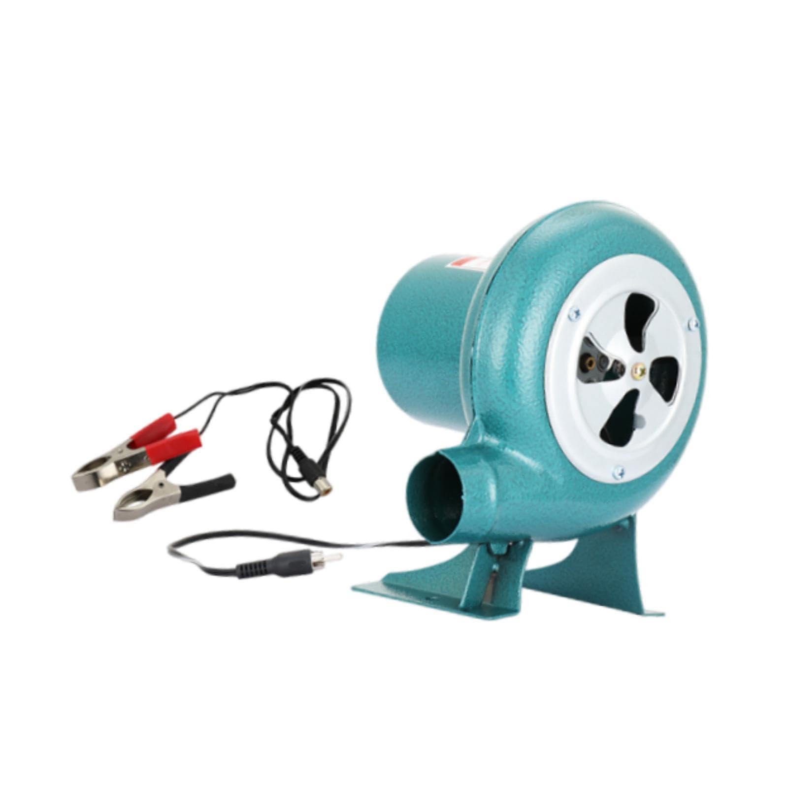Electric Air Blower Ventilatore Portatile Barbecue con Cavo di 50cm E Clip Batteria Adatto per Cucina all’Aperto Campeggio Barbecue, 80w