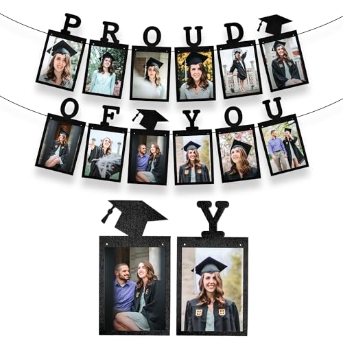 Image of Felt Graduation Photo Banner 2026-10 Feet, 5x7 | Graduation Decorations 2026, Proud of You Banner | Graduation Picture Banner, Graduation Banner 2026 Personalised | Class of 2026 Decorations KatchOn