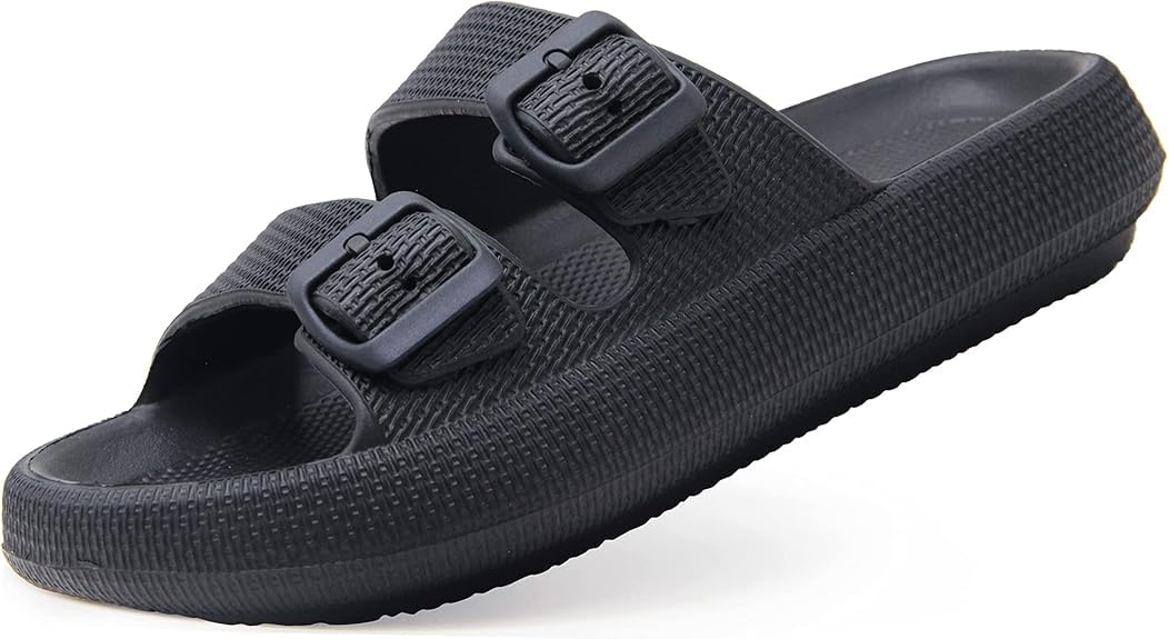 Richmen Womens Flip Flops Slippers Slide Casual Soft Eva Sole Non-Slip Pillow Slippers Cushion Sandals for Girls Indoor Outdoor LightWeight Stylish Footwear (Ablack,5uk) (B0DC6HCLBX) Amazon Price History, Amazon Price Tracker