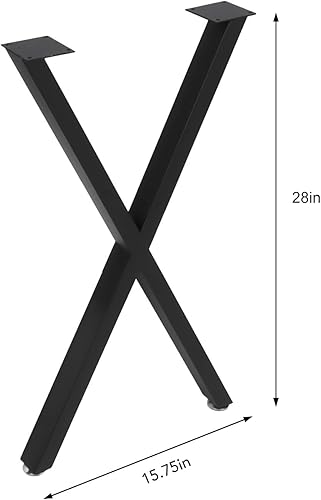 Miniatura 5 de TOPINCN Table Legs 71x 45cm Heavy Duty X Shaped Furniture Legs for Dining Table, Desk, Office Table Floor Protection (Pack of 2)