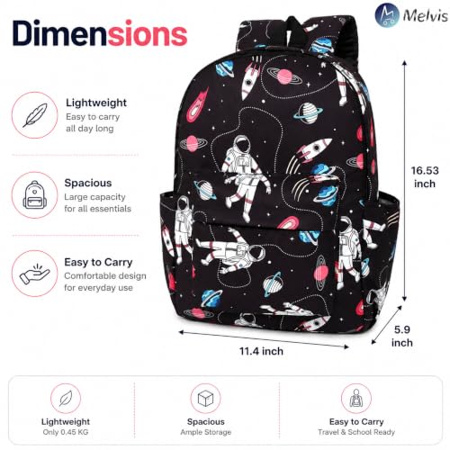 Image of MELVIS 20L Water Resistant Backpack with Bottle Compartment | Lightweight Travel & School Bag for Men, Women & College Students | Trendy Laptop Backpack for Daily Use