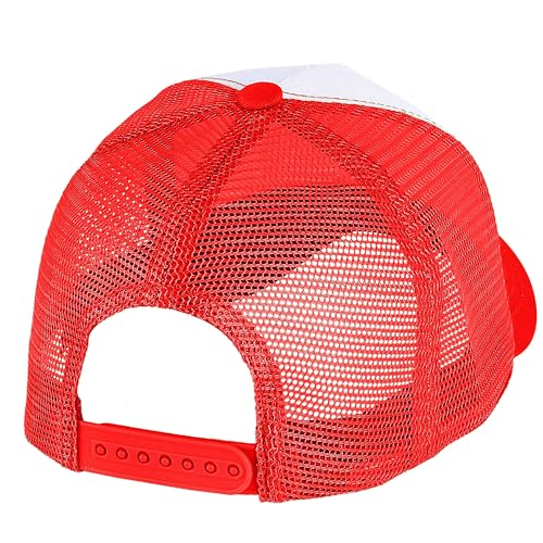 Image of Falari 5-Panel Mesh Baseball Cap, Trucker Hat, Structured Plain Design, Cotton, Adjustable Size