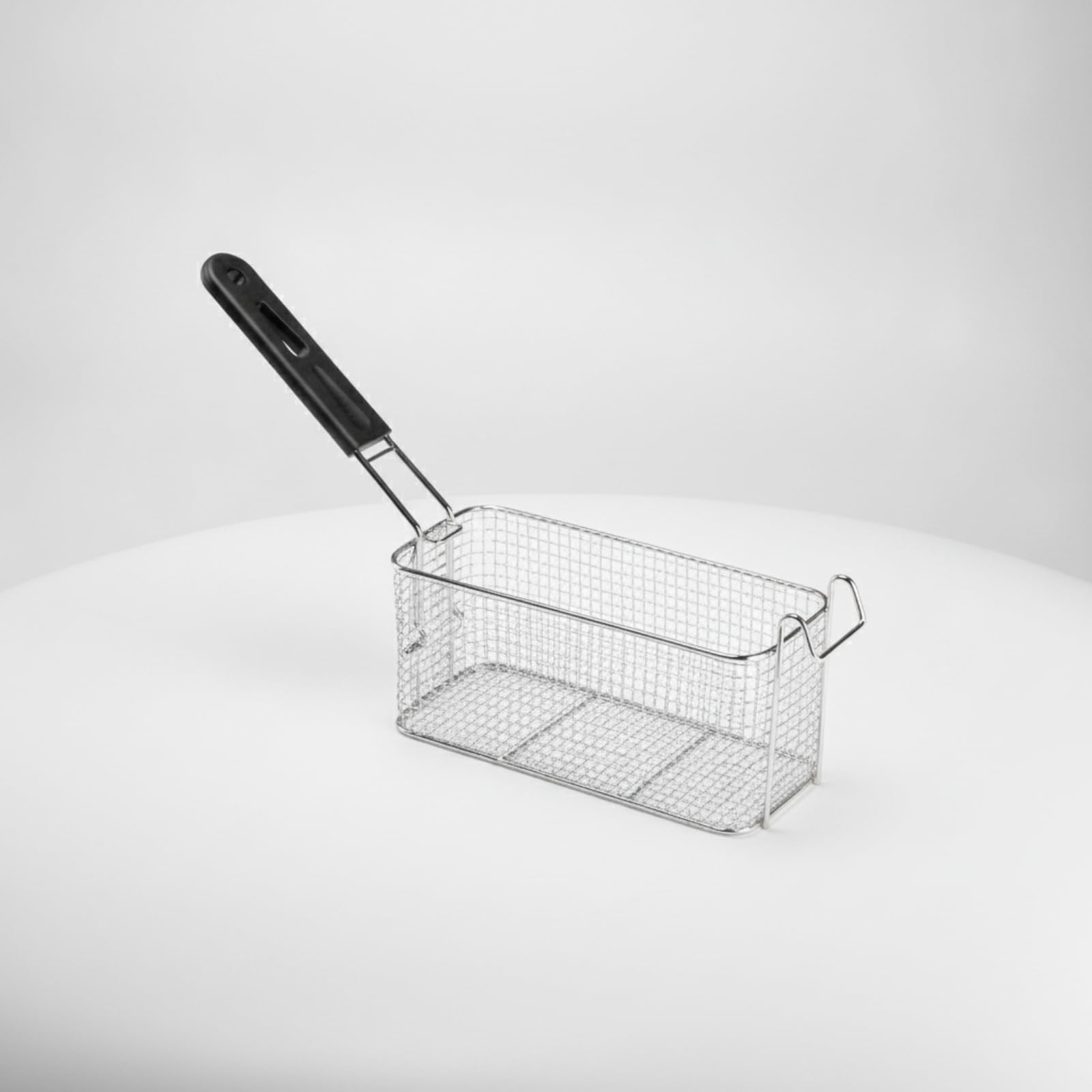 Ronyme Panier Friture Rectangulaire En Acier Inoxydable Ergonomique Panier Friture Poignée Crochs Multifonctionnel pr Cuisine Domestique, Style B