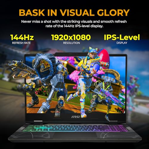 Image of msi Cyborg 15 15.6 inch FHD 144Hz Gaming Laptop, Intel Core 7-240H, NVIDIA GeForce RTX 5070 8G GDDR7, 64GB DDR5, 5TB Storage(4TB SSD&1TB Docking Station Set), 4-Zone RGB Keyboard, Wi-Fi 6E, Win 11, Black