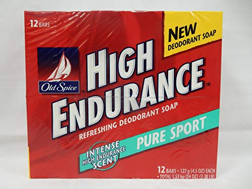 Old Spice High Endurance Refreshing Deodorant Soap (12 Bars) Scent: Pure Sport