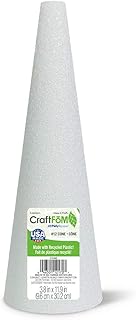 FloraCraft CraftFōM Cone 3.8 Inch x 11.9 Inch White