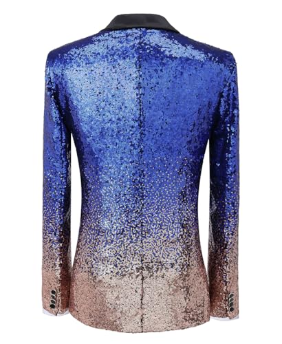 Mens Suit 3 Piece Sequin Suit Vintage Gradient Slim Party Shiny Tuxedo Wedding Formal Suit2