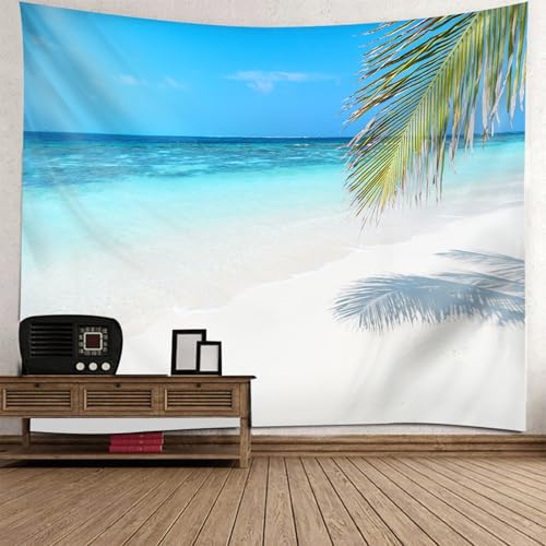 Tenture murale paysage plage et mer tapisserie 150x130cm decoration chambre