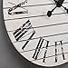 FirsTime & Co. White Farmhouse Shiplap Wall Clock, Large Vintage Decor for Living Room, Home Office, Round, Wood, Boho, 18 inches
