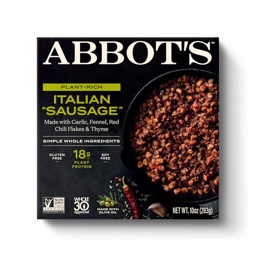 Abbot's Plant-Based Italian 'Sausage”, Vegan, Gluten-Free, High-Protein