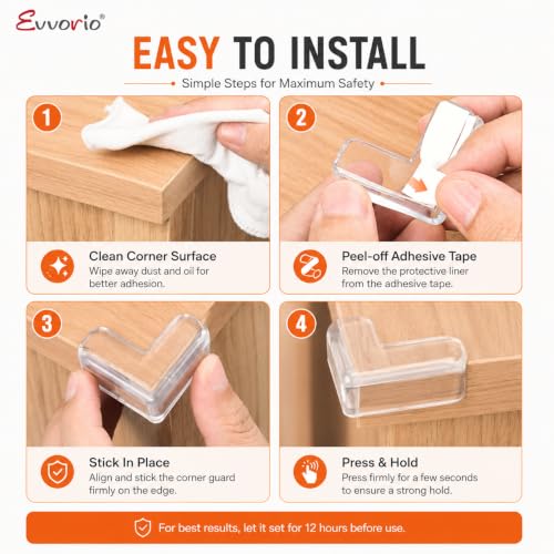 Image of Pack of 24 Silicone Corner Protectors | Baby Proofing Edge & Corner Guards | Sharp Edge Protector for Table, Bed, Furniture & Cabinets | Transparent BPA Free Child Safety Cushion Guards