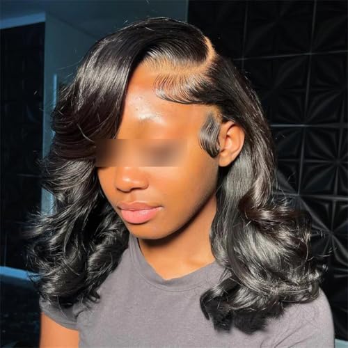Perruque 13x6 bob wig 12 inch cheveux naturels densité 180