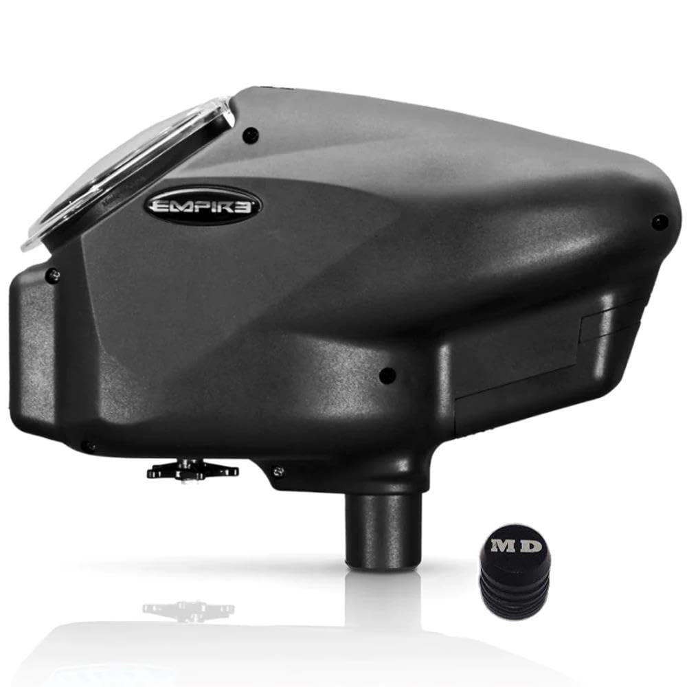 Maddog Empire Halo Too Electronic Paintball Loader with HK Army Epic Speed Feed and HPA Paintball Tank Fill Nipple Protector Accessory Package - 20+ BPS
