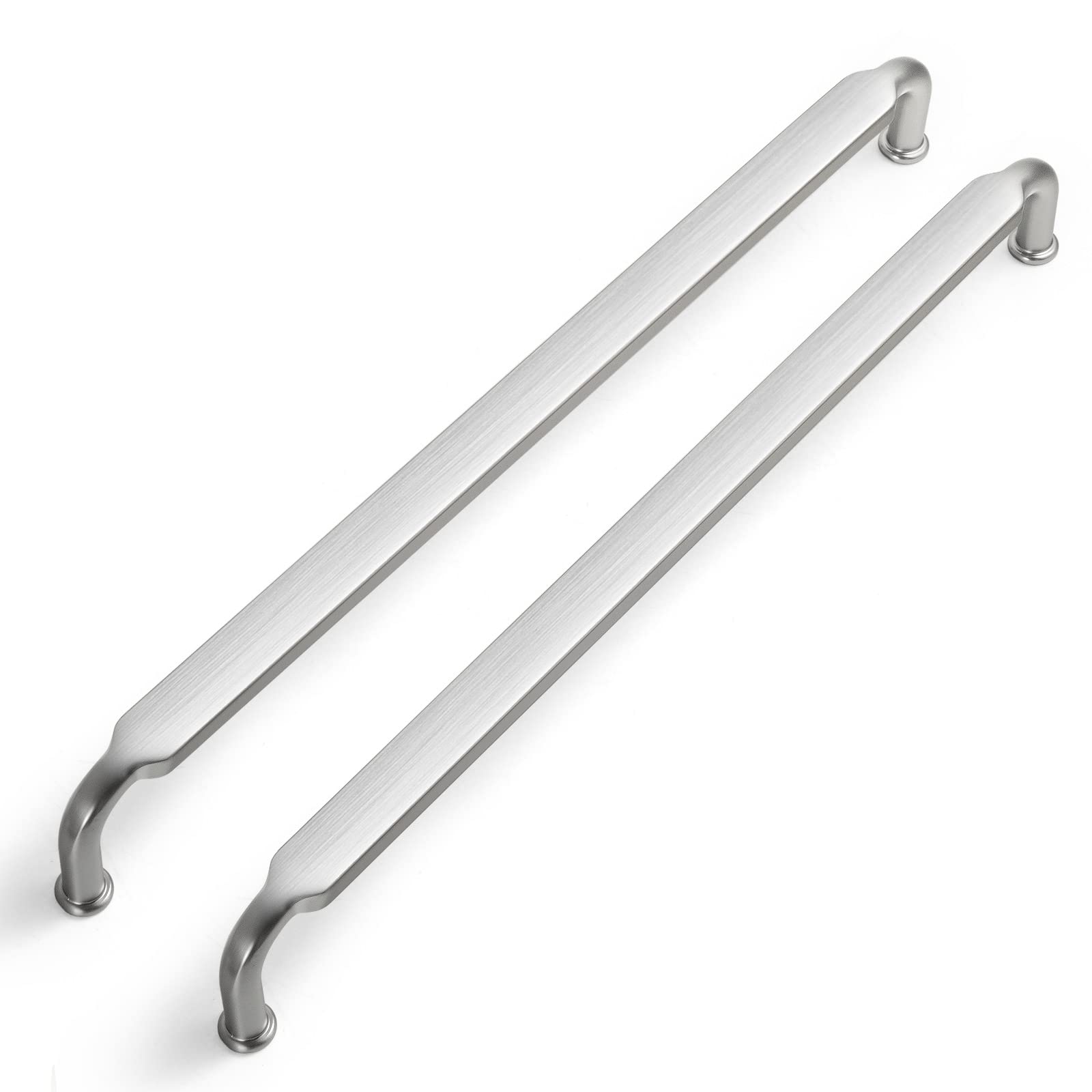 Goo-Ki 6 Pack 10 Inch ?256mm? Hole Center Cabinet Pulls Brushed Nickel Zinc Alloy Kitchen Drawer Pulls Drawer Handles 10.45 Inch Length 2202-NL-256