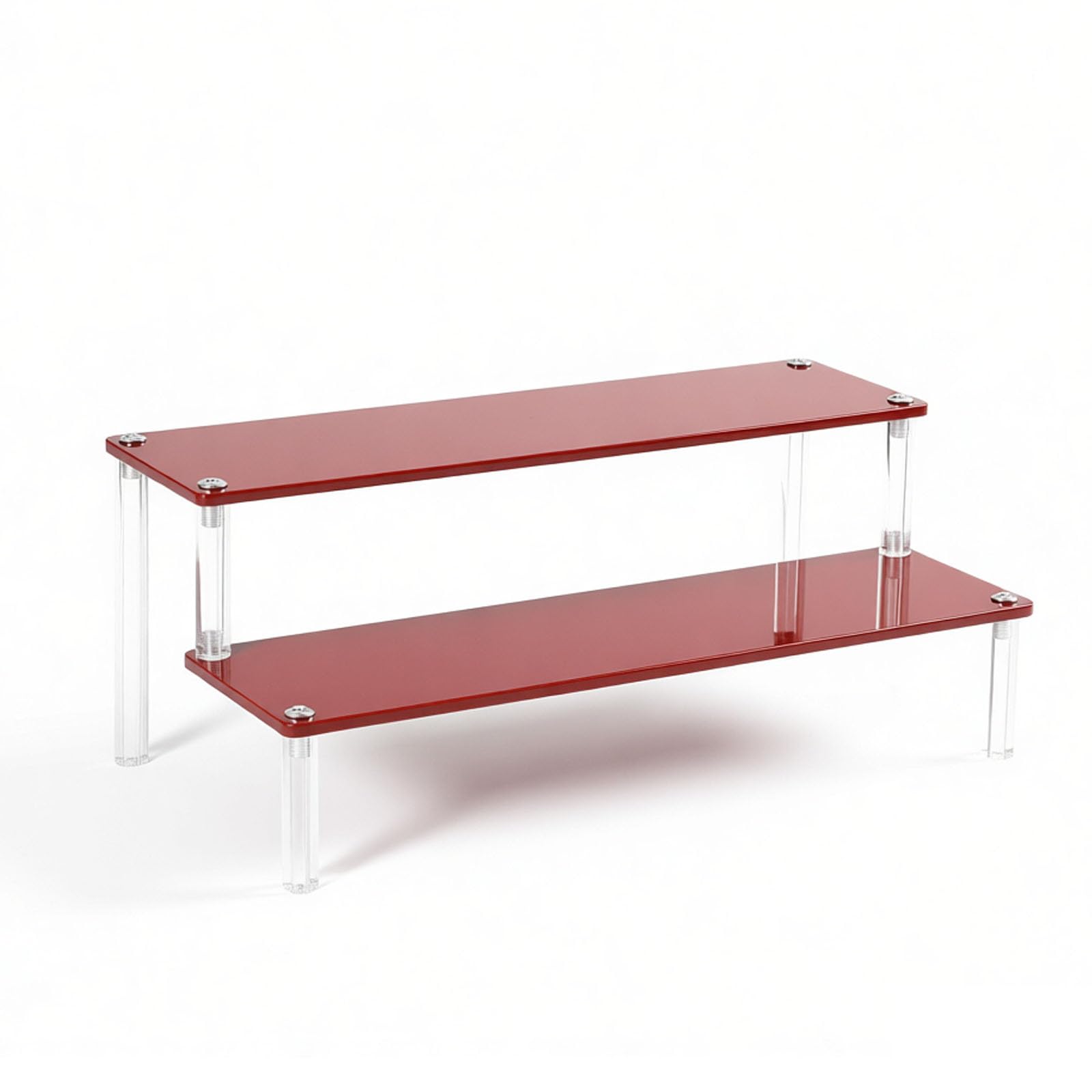 CXGBQSJ Multi Tier Acrylic Display Riser for Retail Shop and Home Organisation, Transparent Step Stand For Figurines and Collectible Display,2nd Floor