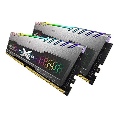 SP Silicon Power 16GB (8GBx2) XPOWER RGB Turbine Gaming DDR4 3200MHz (PC4 25600) 288-pin CL16 1.35V UDIMM Desktop Memory Module - Low Voltage Cover