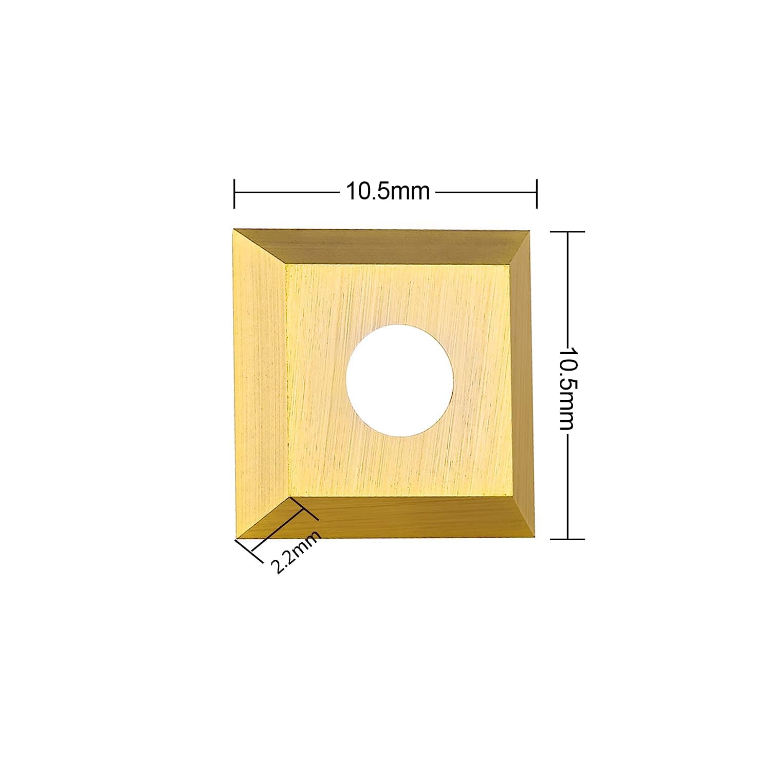SpeTool 10pcs 10,5 MM x 10,5 MM x 2.2 MM Carbide Insert mit ATS-Beschichtung Replacement for Insert Router Bit