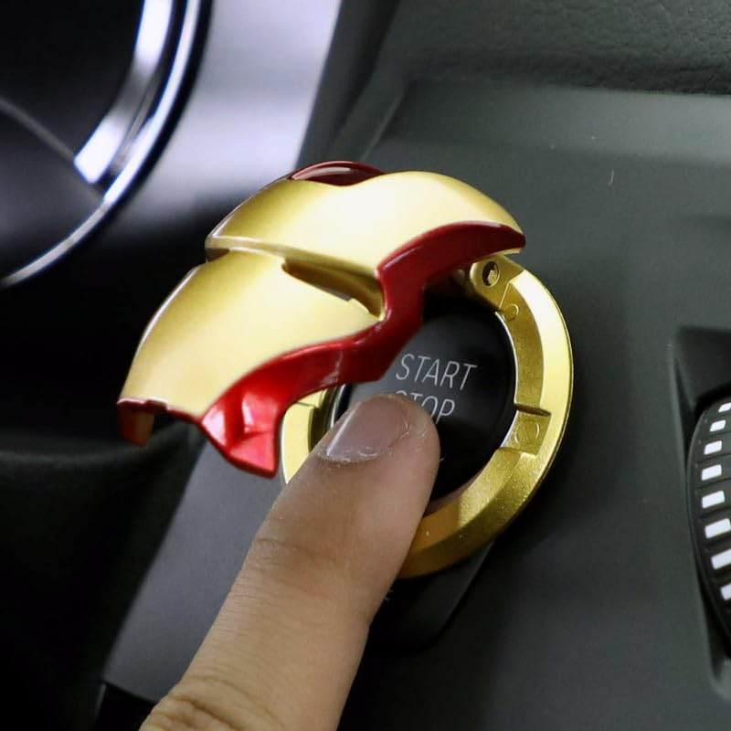 AFFITUDE AUTO Golden Red Car Start Stop Button Cover - Image 3