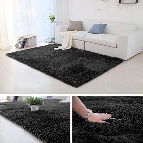 image for YOH Modern Soft Shaggy Fur Area Rug Fluffy Bedroom Rugs, Non-Slip Indo