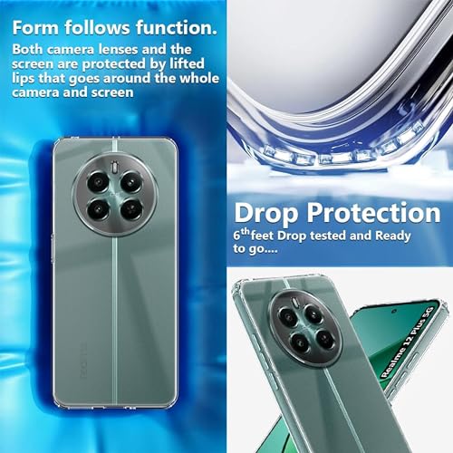Image of SPAZY CASE Silicone Realme Narzo 70 Pro 5G / Narzo 70 5G / Realme 12 Plus 5G / Realme P1 5G Back Cover|Protective Soft Transparent Shockproof Hybrid Protection Back Case Cover
