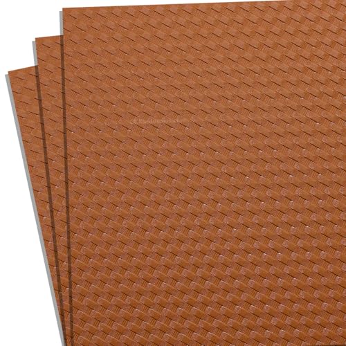 HOLSTEX Thermoform Sheet - (Basketweave Texture) - (.093 Thickness) - (12in x 24in Sheet) - (London Tan) - (3 Sheets) - for Holster Making, DIY Cosplay, Airsoft Armor