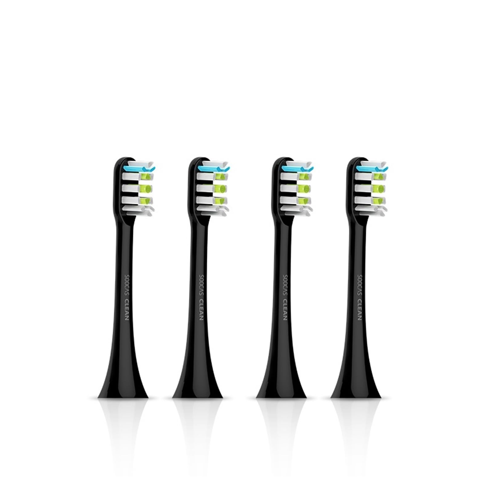 tianwandong Wymienne końcówki szczoteczki sonicznej X1 X3 X3U X5(Black 4 pcs)