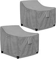 Vista 11 de PureFit Fundas para sillas de exterior, impermeables, para muebles de patio, muebles de exterior, con ventilación de aire y asas acolchadas, se