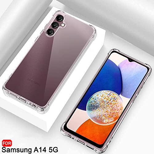 Image of TheGiftKart Transparent Crystal Clear Back Cover Case for Samsung Galaxy A14 4G / A14 5G | Shockproof Soft TPU Case | Cushioned Edges for Ultimate Protection Back Cover Case (TPU, Transparent)