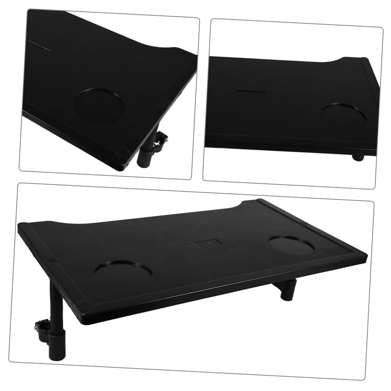 Table à Manger pour Fauteuil Roulant Noire Abs, Lot de 2 Pièces