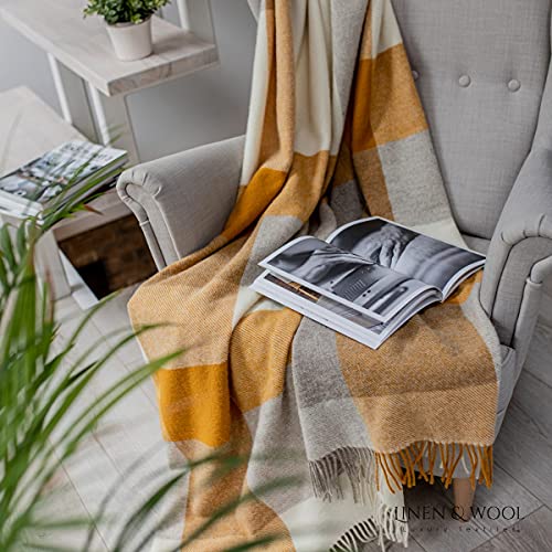 LINEN & COTTON Plaid Copriletto Morbido e Spesso