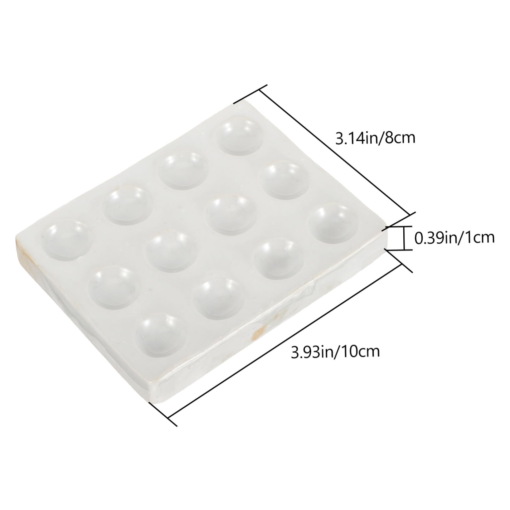 FRCOLOR Plaques à Points en Céramique Blanche et Noire 12 Trous, 2 Pièces, Plaque de Réaction Porcelaine pour Laboratoire Chimique, Microplaques pour Expériences Scientifiques et Tests