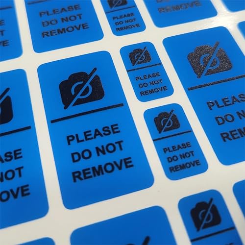 Image of Tamper-Evident Camera Block Void Stickers -Front & Back Camera Privacy Protection Seals Anti-Tamper Security Labels for Mobile & Laptop Void If Removed | Small Size 10X19mm(50) & 20x40mm(50) Stickers