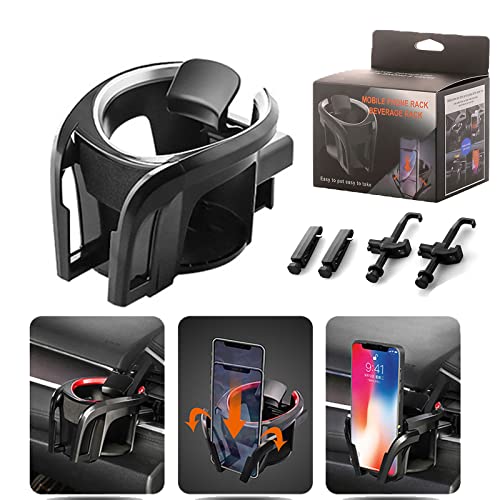 Soporte universal 2 en 1 para bebidas y vasos, soporte para botellas de café, soporte para teléfono móvil, soporte para la ventilación del coche Cover