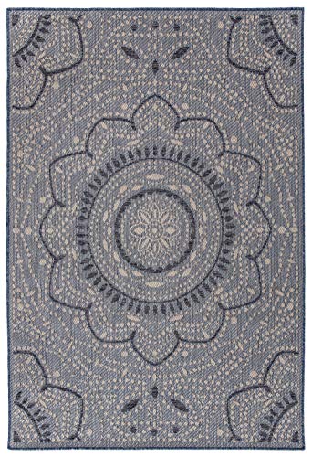 Tapete Rugshop Medallion Azul 5 x 7 pies miniatura 3