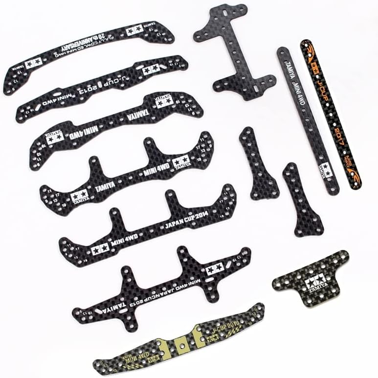 Miniatura 2 de Placa delanteratrasera de fibra de carbono para coche de juguete TMIYA Mini 4WD, piezas de modelos de coche de juguete, J-Cup, 20132014201520162017