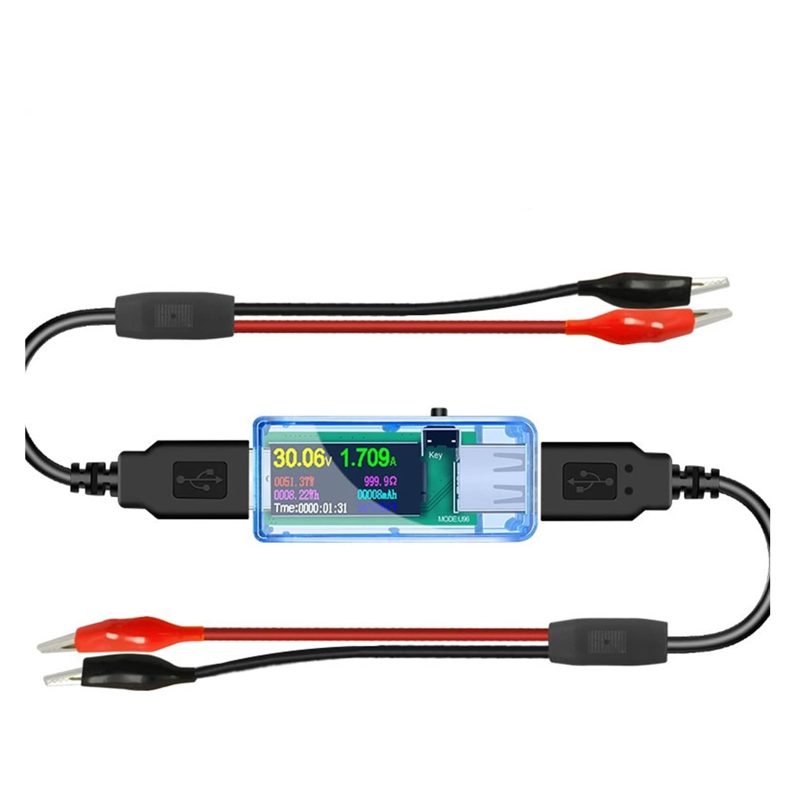 Urządzenie pomiarowe tester USB 13 1 Usb. Próbnik DC. Cyfrowy woltomierz Amperimetro Napięcie Amperomierz Amperomierz Detektor mocy chyłomierzem ładowarka(U96 Blue 3A Cable)
