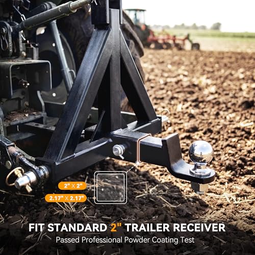 Image of YINTATECH 3 Point 2 inch Receiver Hitch Category 1 Tractor Adapter