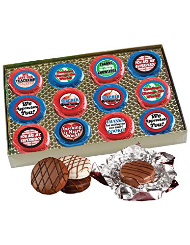 Teacher Appreciation - "COOKIE TALK" Chocolate Covered Cookies and Cream Cookie - 12 PC