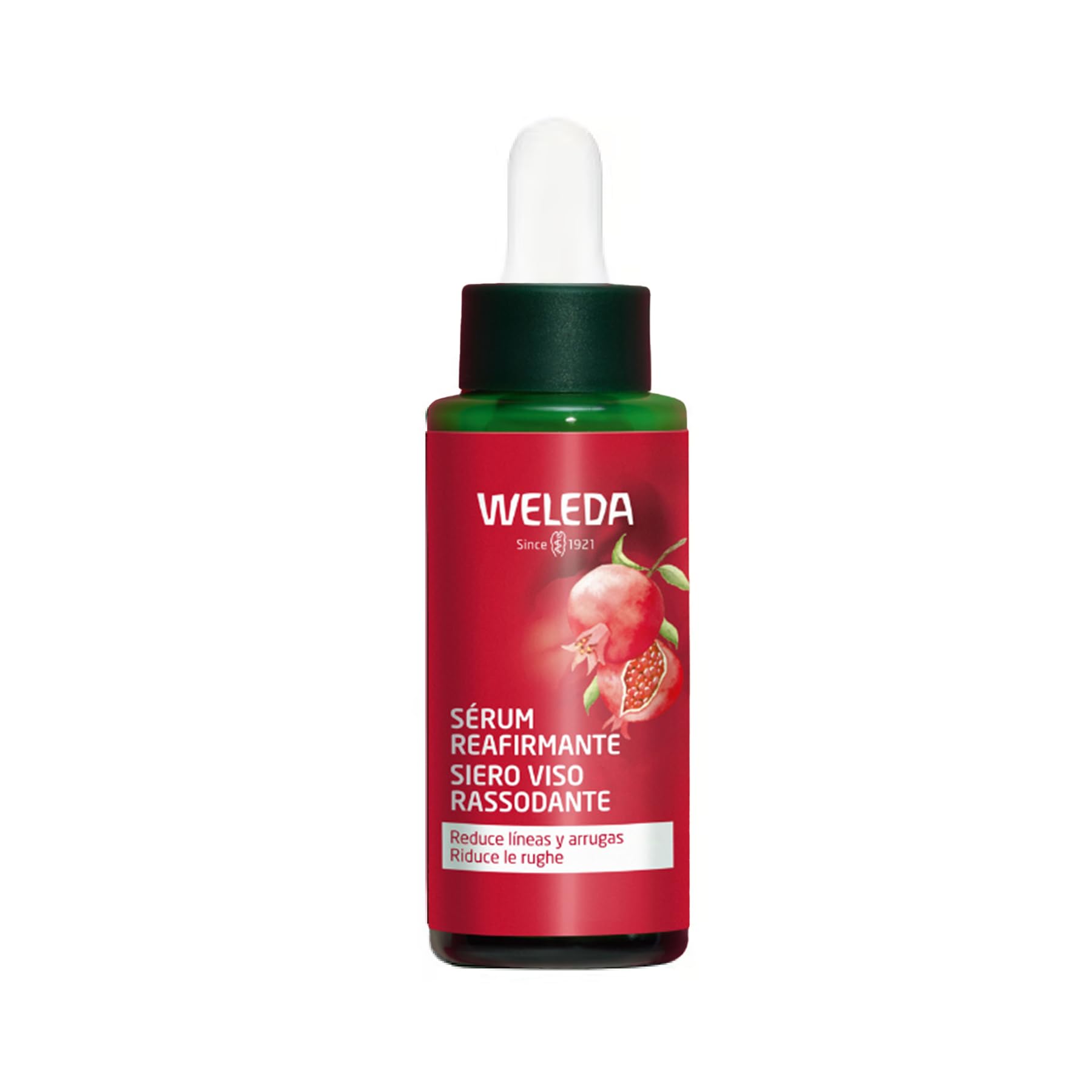 Weleda - Sérum Facial Reafirmante de Granada, Reduce Líneas de Expresión y Arrugas, Potencia la Energía Celular, Reafirma y Suaviza, con Aceite de Granada y Péptidos de Maca, Tratamiento Natural-30 ml