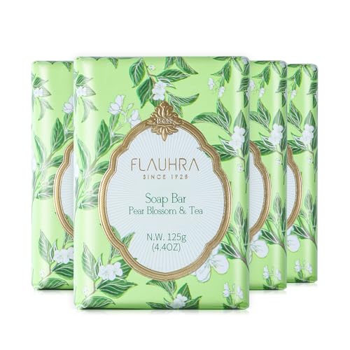 Bee & Flower Pear Blossom & Tea Soap 4-Pack