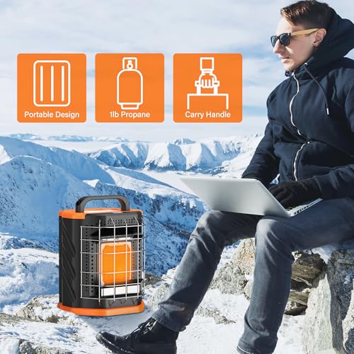 Panergy Outdoor Heaters For Patio, Portable Propane Radiant Heater With 2 Modes, Safe Gas Heater With Tip-Over Protection Ods, 7500 Btu Tent Heater For Garage thumb #3