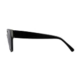 BOTANIQ Okrągłe okulary octanowe w kolorze czarnym dla kobiet, opcjonalnie z ostrością widzenia (model BIS-7032-104)