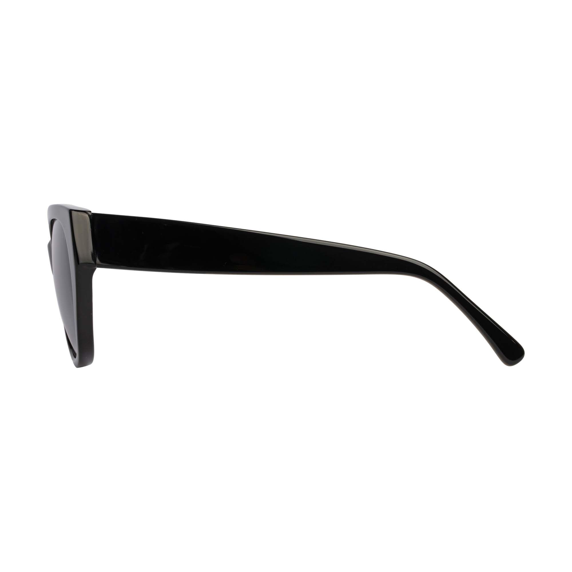 BOTANIQ Occhiali rotondi in acetato nero da donna, opzionali con vista (modello BIS-7032-104)