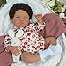 SCOM Realistic Reborn Baby Doll - 20 Inch Black African American Girl, Real Lifelike Dolls with Soft Weighted Body, Poseable Real Baby Reborn Gift Toy for 3+ Years Old Kids
