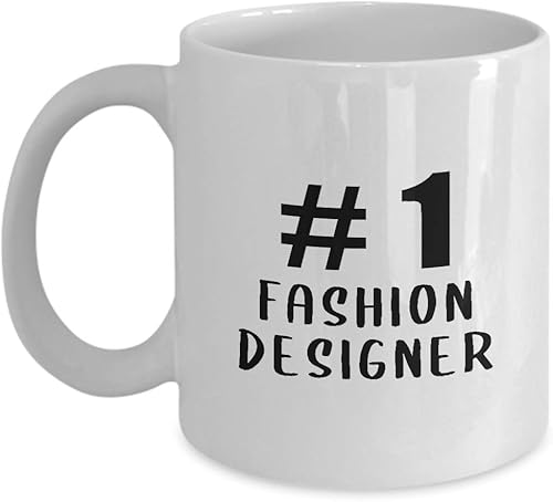 Regalos para el número 1 diseñador de moda taza de café taza de té - artista textil diseño de ropa estilista industria divertido lindo mordaza