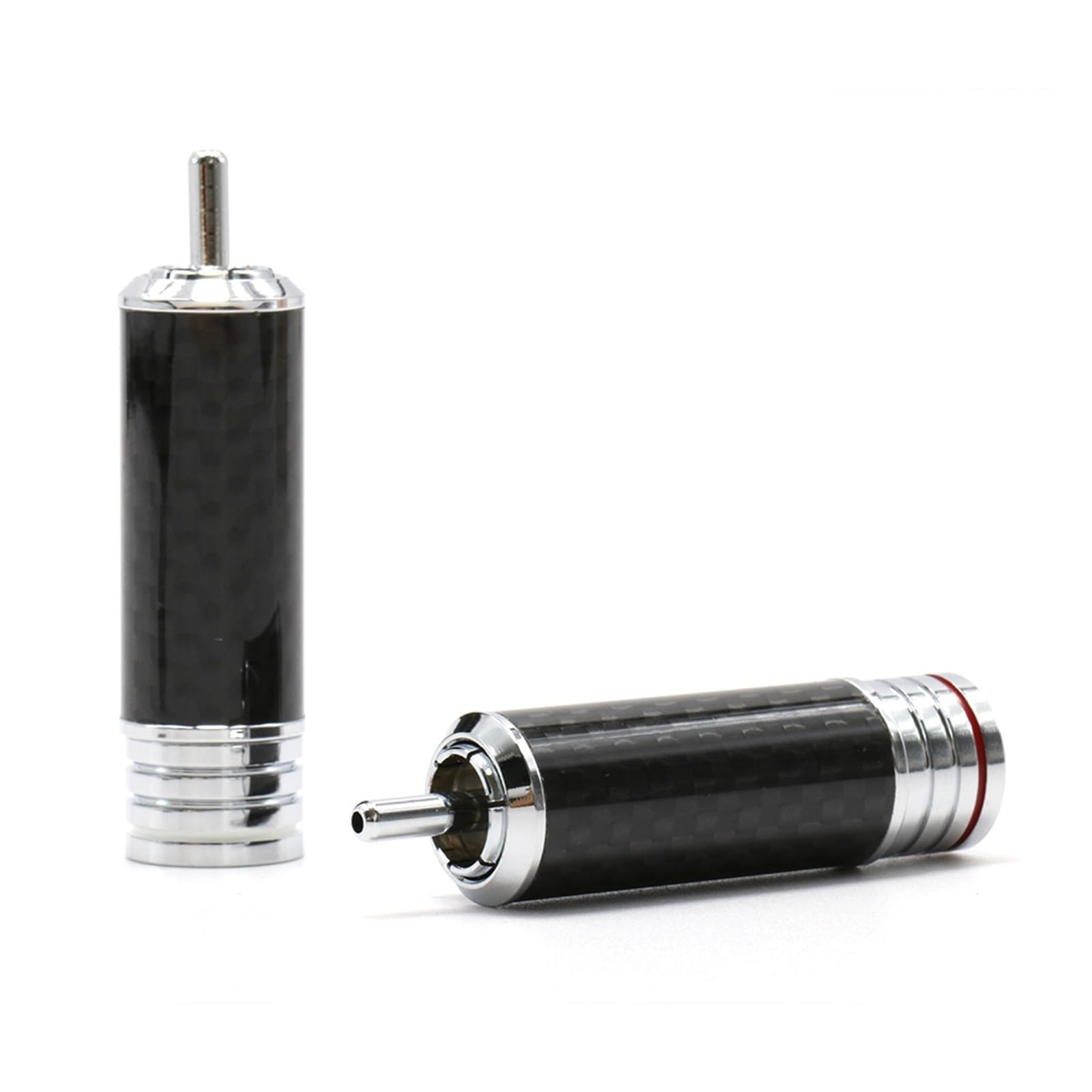 Lot de 4 connecteurs de câble d'interconnexion de prise jack plaquée rhodium for accessoires de prise audio Hifi